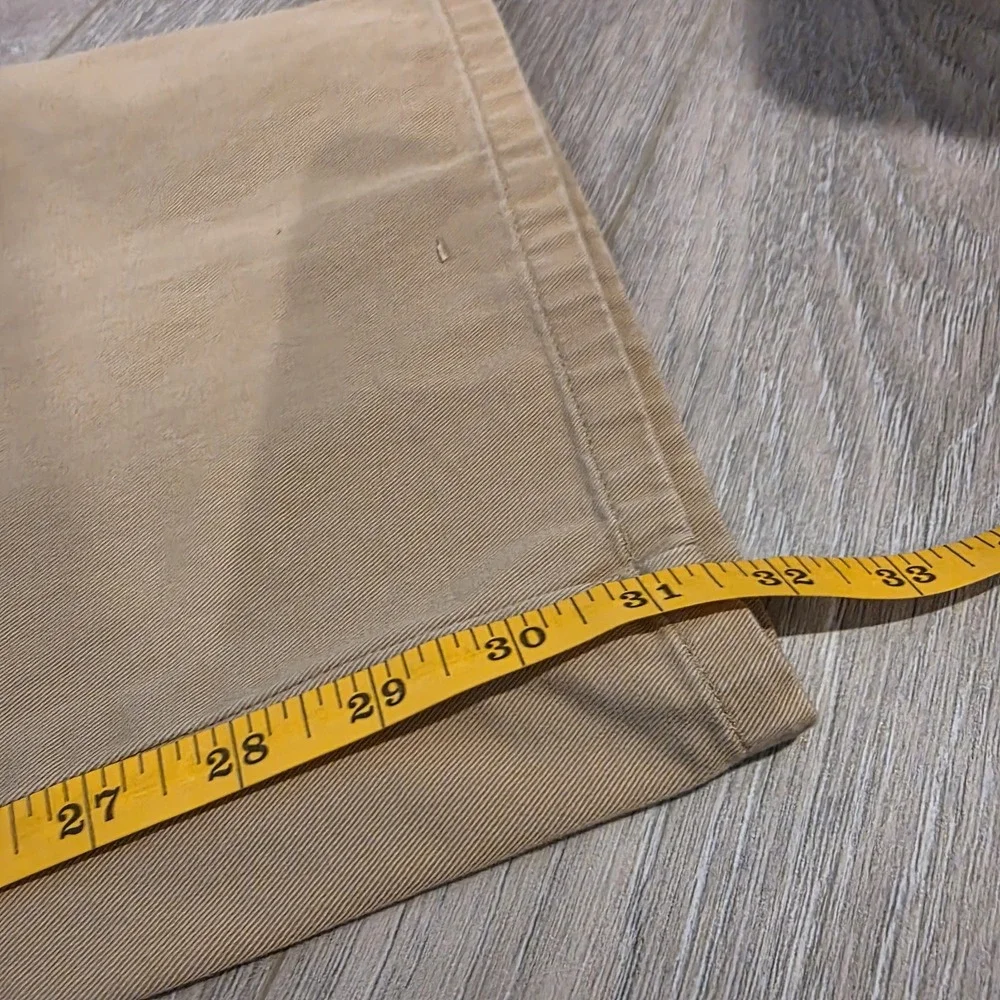 Vtg Polo Ralph Lauren Khaki Chino Pants Mens 35x32 Dark Tan Preppy Classic 90s